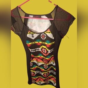 Colorful Geometric Pattern Dress